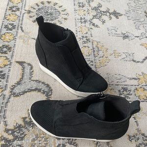 Wedge Sneakers - Black - Size 5.5